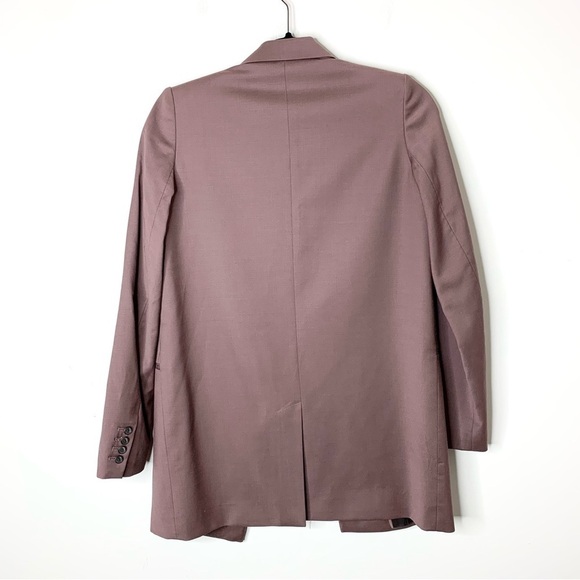 Aritzia Wilfred Belcastel Blazer Jacket Oversized Shoulder Pads Tailored Brown - Picture 15 of 15